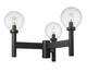Laurent Three Light Outdoor Post Mount Fixture (599MP3-BK)