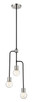 Z-Lite - 621-3MB-PN - Three Light Chandelier - Neutra - Matte Black + Polished Nickel