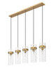 Fontaine Five Light Linear Chandelier (7002P5-5L-RB)