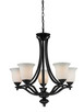 Z-Lite - 703-5-MB - Five Light Chandelier - Lagoon - Matte Black