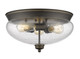 Z-Lite - 722F3-OB - Three Light Flush Mount - Amon - Olde Bronze