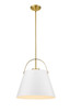 Z-Lite - 726P18-MW+HBR - One Light Pendant - Z-Studio - Matte White + Heritage Brass