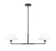Z-Lite - 744-42L-MB - Two Light Chandelier - Leila - Matte Black
