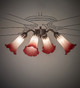Pink/White Four Light Fan Light (247651)