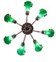 Green Seven Light Chandelier (251578)