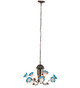 Pink/Blue Seven Light Chandelier (251584)
