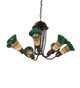 Stained Glass Pond Lily Seven Light Chandelier (251590)