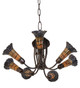 Stained Glass Pond Lily Seven Light Chandelier (251592)