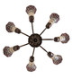 Stained Glass Pond Lily Seven Light Chandelier (251595)