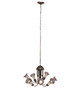 Stained Glass Pond Lily Seven Light Chandelier (251595)