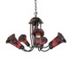 Meyda Tiffany - 251596 - Seven Light Chandelier - Stained Glass Pond Lily - Mahogany Bronze