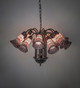 Stained Glass Pond Lily 12 Light Chandelier (251607)