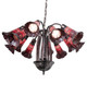 Stained Glass Pond Lily 12 Light Chandelier (251609)