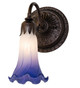 Meyda Tiffany - 251874 - One Light Wall Sconce - Blue/White - Mahogany Bronze