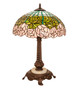 Meyda Tiffany - 251964 - One Light Table Lamp - Tiffany Cabbage Rose - Mahogany Bronze