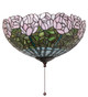 Tiffany Cabbage Rose Three Light Fan Light Fixture (254436)