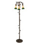 Meyda Tiffany - 255134 - Three Light Floor Lamp - Stained Glass Pond Lily - Mahogany Bronze
