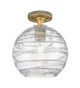 Innovations - 434-1F-BB-G1213-10CL - One Light Flush Mount - Downtown Urban - Brushed Brass