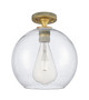 Innovations - 434-1F-BB-G124-12 - One Light Flush Mount - Downtown Urban - Brushed Brass