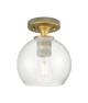 Innovations - 434-1F-BB-G124-6 - One Light Flush Mount - Downtown Urban - Brushed Brass