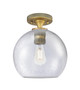 Innovations - 434-1F-BB-G124-8 - One Light Flush Mount - Downtown Urban - Brushed Brass