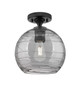 Innovations - 434-1F-BK-G1213-8SM - One Light Flush Mount - Downtown Urban - Matte Black