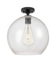 Innovations - 434-1F-BK-G124-12 - One Light Flush Mount - Downtown Urban - Matte Black