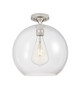 Innovations - 434-1F-SN-G122-12 - One Light Flush Mount - Downtown Urban - Satin Nickel