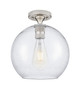 Innovations - 434-1F-SN-G124-10 - One Light Flush Mount - Downtown Urban - Satin Nickel