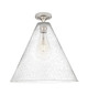Innovations - 434-1F-SN-GBC-164 - One Light Flush Mount - Downtown Urban - Satin Nickel