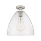 Innovations - 434-1F-SN-GBD-124 - One Light Flush Mount - Downtown Urban - Satin Nickel
