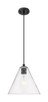 Innovations - 434-1P-BK-GBC-122 - One Light Pendant - Downtown Urban - Matte Black
