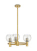 Innovations - 434-3CR-BB-G124-6 - Three Light Pendant - Downtown Urban - Brushed Brass