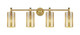 Innovations - 434-4W-BB-G434-7ME - Four Light Bath Vanity - Downtown Urban - Brushed Brass