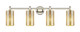 Innovations - 434-4W-PN-G434-7ME - Four Light Bath Vanity - Downtown Urban - Polished Nickel
