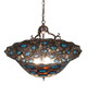 Tiffany Peacock Feather Three Light Pendant (284987)