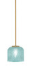 Toltec Lighting - 1201-NAB-4615 - One Light Mini Pendant - Franklin - New Age Brass