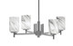 Toltec Lighting - 1204-GP-3009 - Four Light Chandelier - Franklin - Graphite