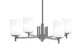 Toltec Lighting - 1204-GP-310 - Four Light Chandelier - Franklin - Graphite