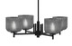 Toltec Lighting - 1204-MB-4612 - Four Light Chandelier - Franklin - Matte Black