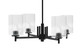 Toltec Lighting - 1204-MB-530 - Four Light Chandelier - Franklin - Matte Black