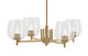 Toltec Lighting - 1204-NAB-4810 - Four Light Chandelier - Franklin - New Age Brass