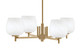 Toltec Lighting - 1204-NAB-4811 - Four Light Chandelier - Franklin - New Age Brass