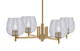 Toltec Lighting - 1204-NAB-4812 - Four Light Chandelier - Franklin - New Age Brass