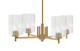 Toltec Lighting - 1204-NAB-530 - Four Light Chandelier - Franklin - New Age Brass