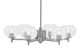 Toltec Lighting - 1206-GP-202 - Six Light Chandelier - Franklin - Graphite