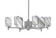 Toltec Lighting - 1206-GP-3009 - Six Light Chandelier - Franklin - Graphite