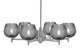 Toltec Lighting - 1206-GP-4602 - Six Light Chandelier - Franklin - Graphite