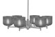 Toltec Lighting - 1206-GP-4612 - Six Light Chandelier - Franklin - Graphite