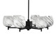 Toltec Lighting - 1206-MB-4819 - Six Light Chandelier - Franklin - Matte Black